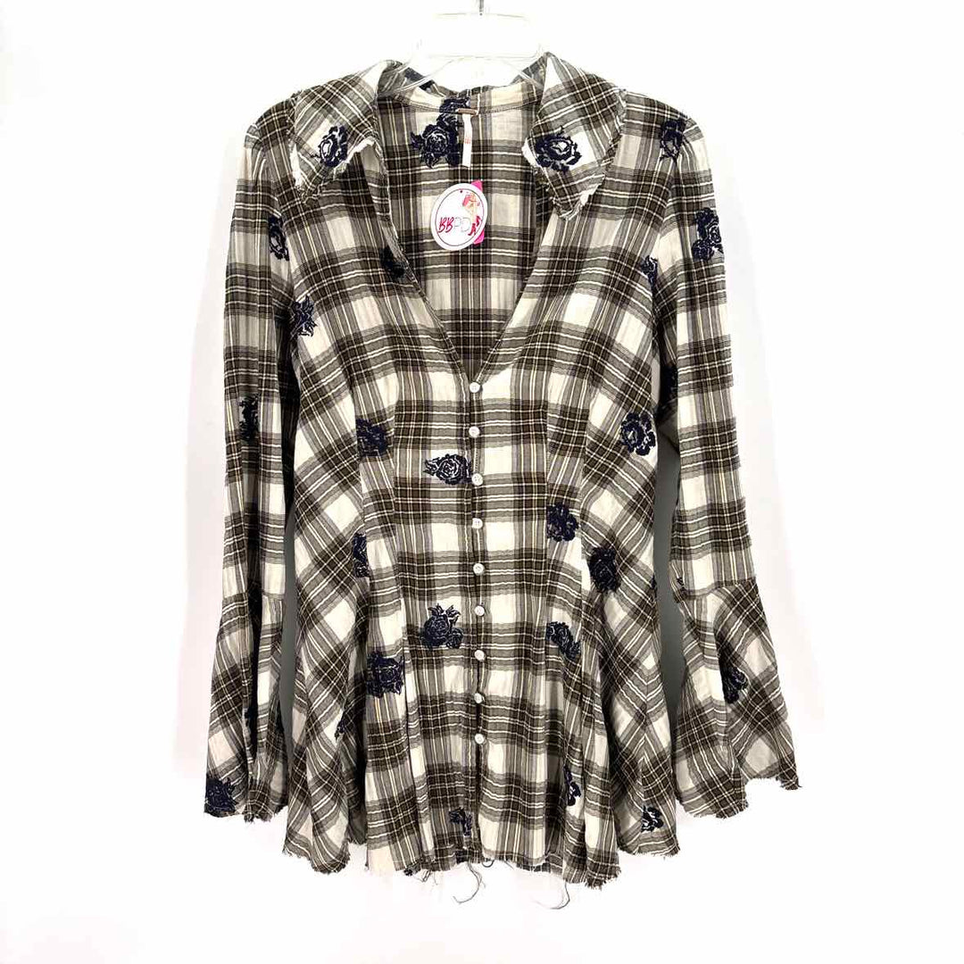 Size L FREE PEOPLE Multi-Color Shirt