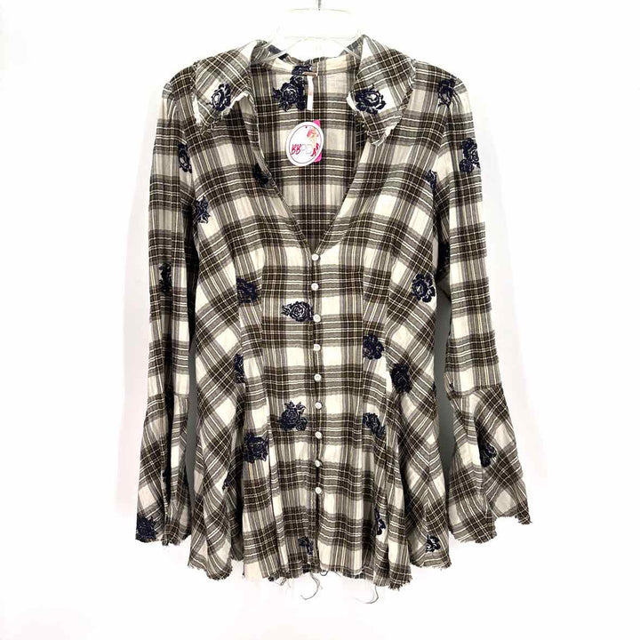 Size L FREE PEOPLE Multi-Color Shirt