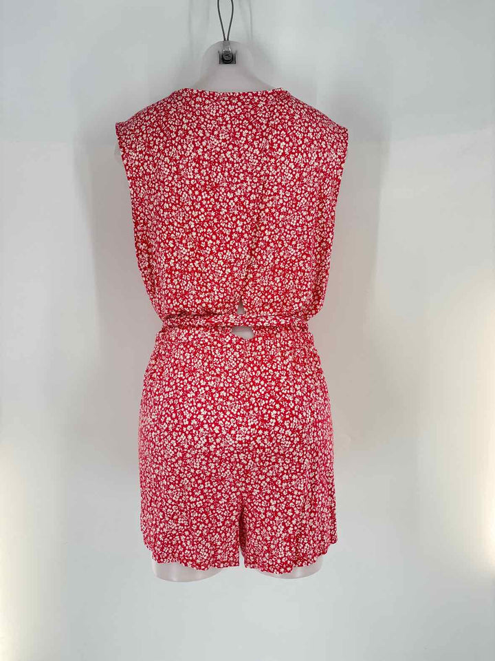 Size M LOFT Red Print Dress