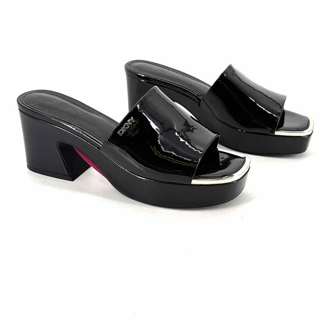 Shoe Size 8.5 DKNY Black PATENT Sandals