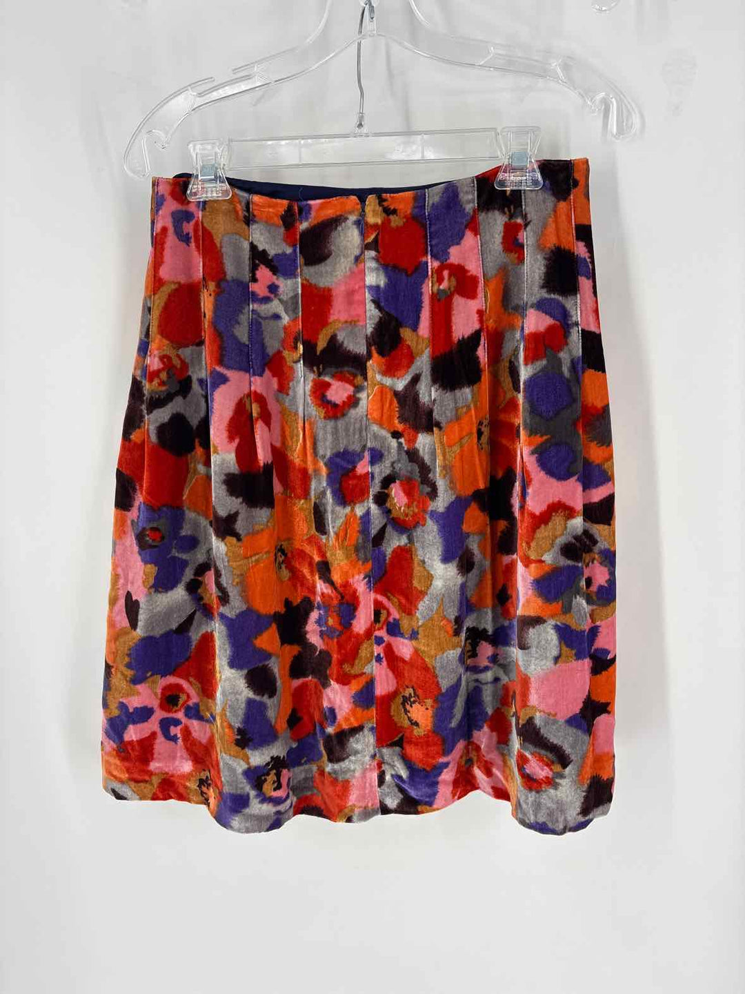 Size 4 ETCETERA Multi-Color Velour Skirt