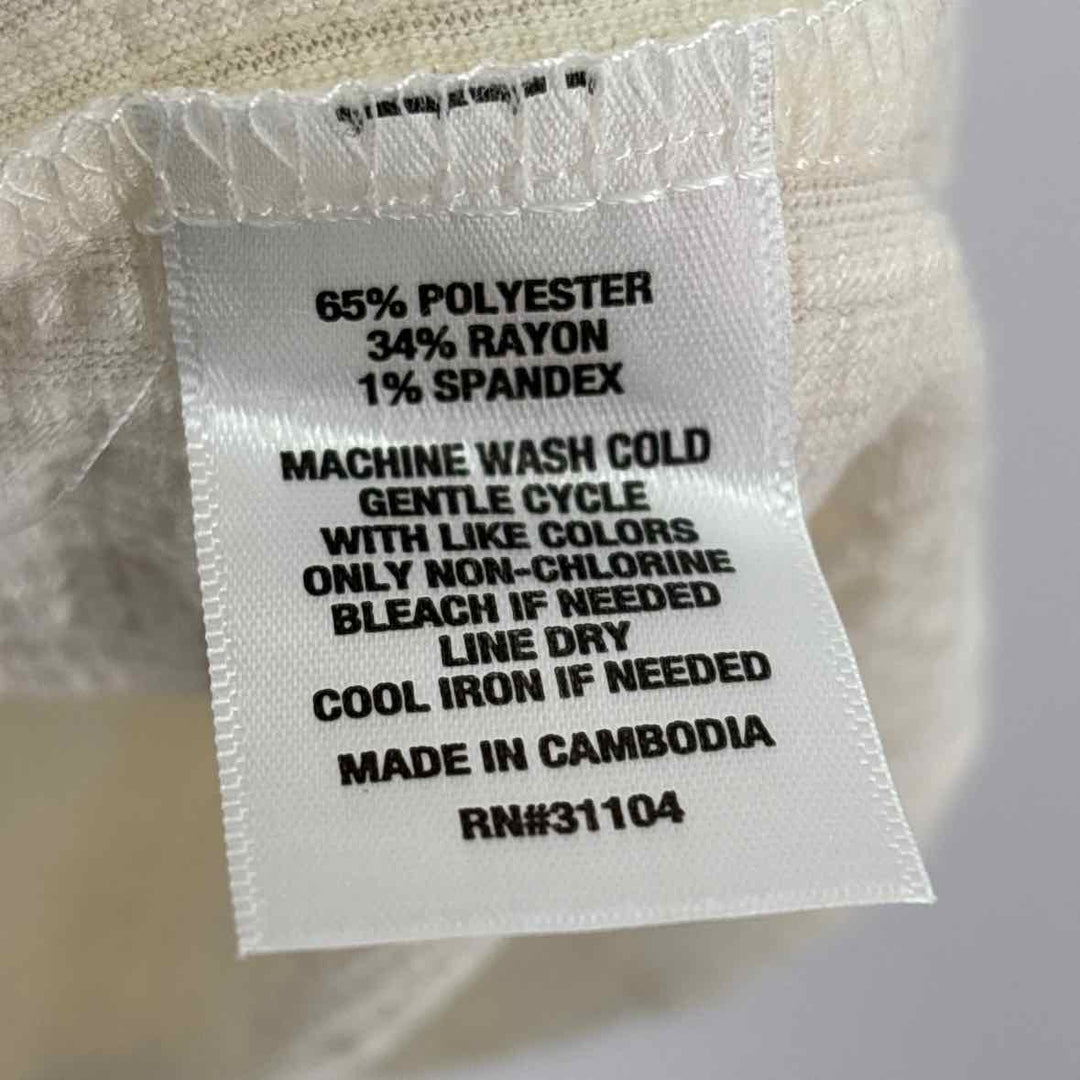Size S WONDERLY Cream Knit Shirt