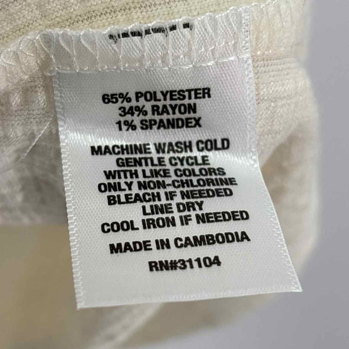 Size S WONDERLY Cream Knit Shirt