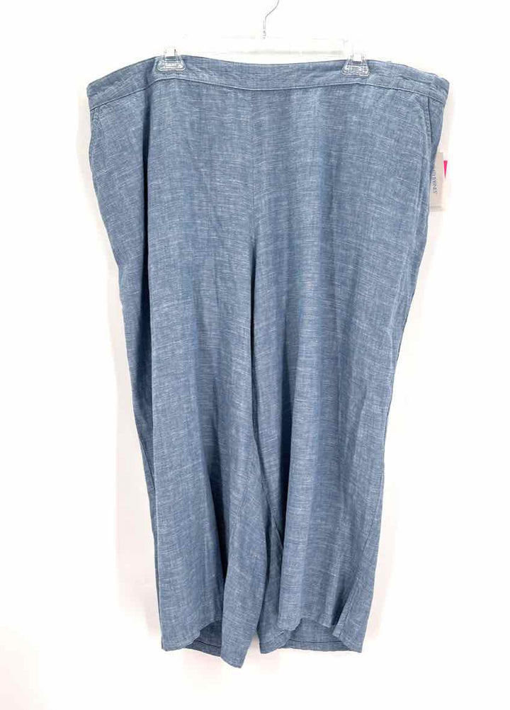 Size 2X CATHERINES Blue Linen Pants