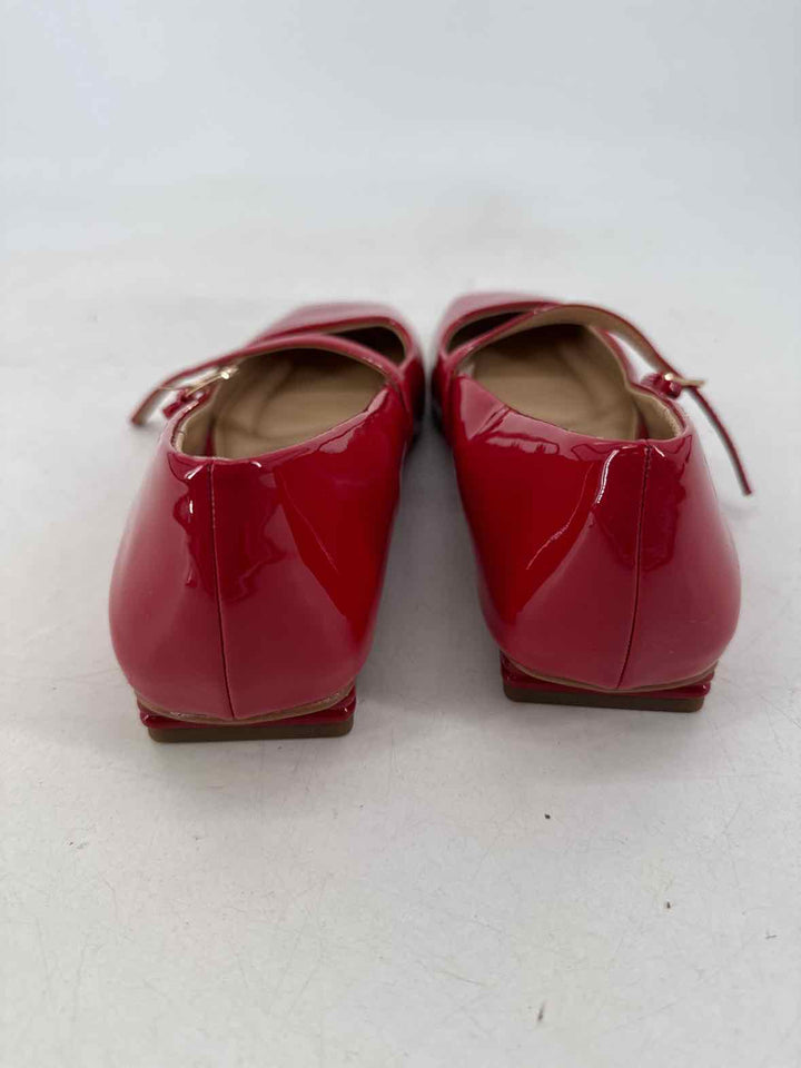 Shoe Size 9.5 FRANCO SARTO Red PATENT Flats