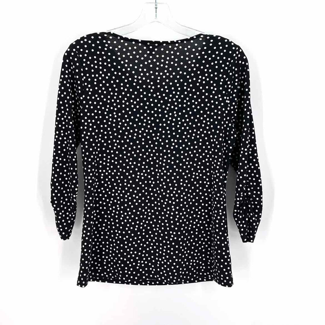 Size S ANN MASHBURN Black/White Shirt