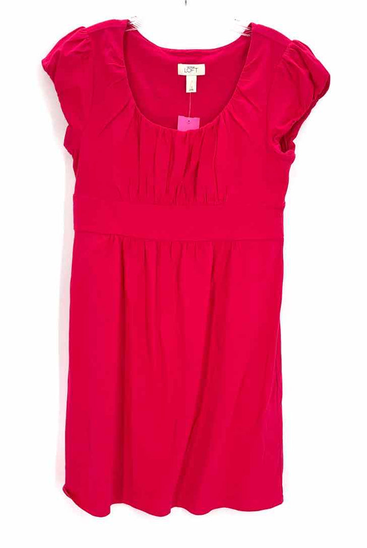 Size S LOFT Hot Pink Cotton Dress