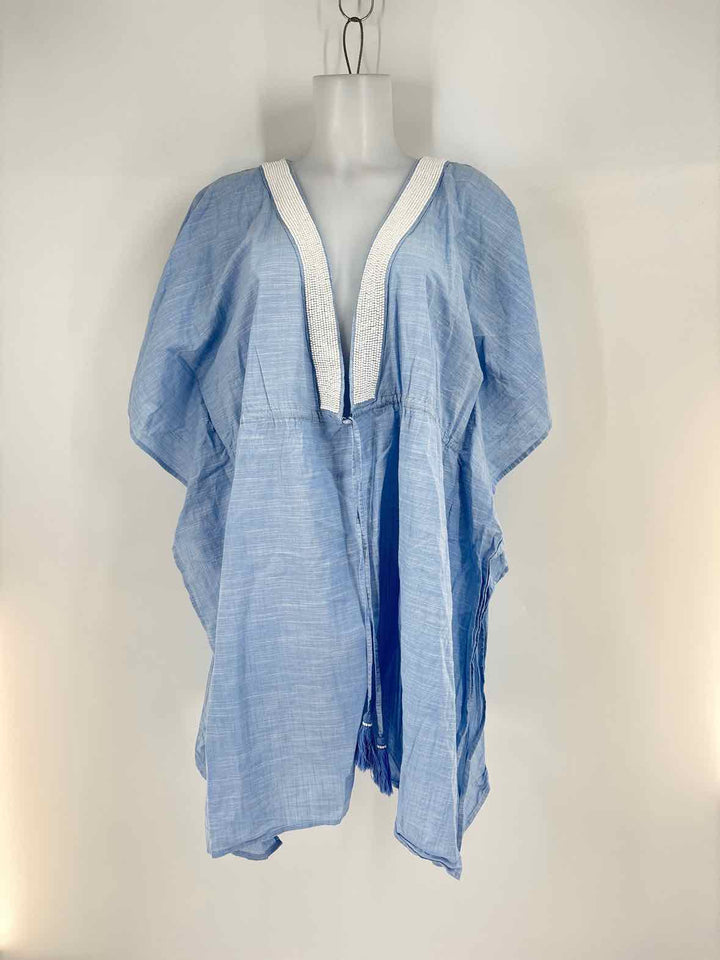 Size M/L Talbots Blue Linen Swimsuit