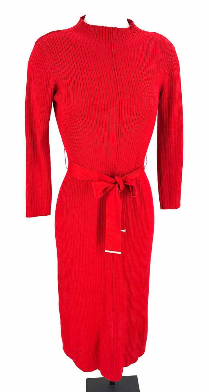 Size M Sandra Darren Red Knit Dress