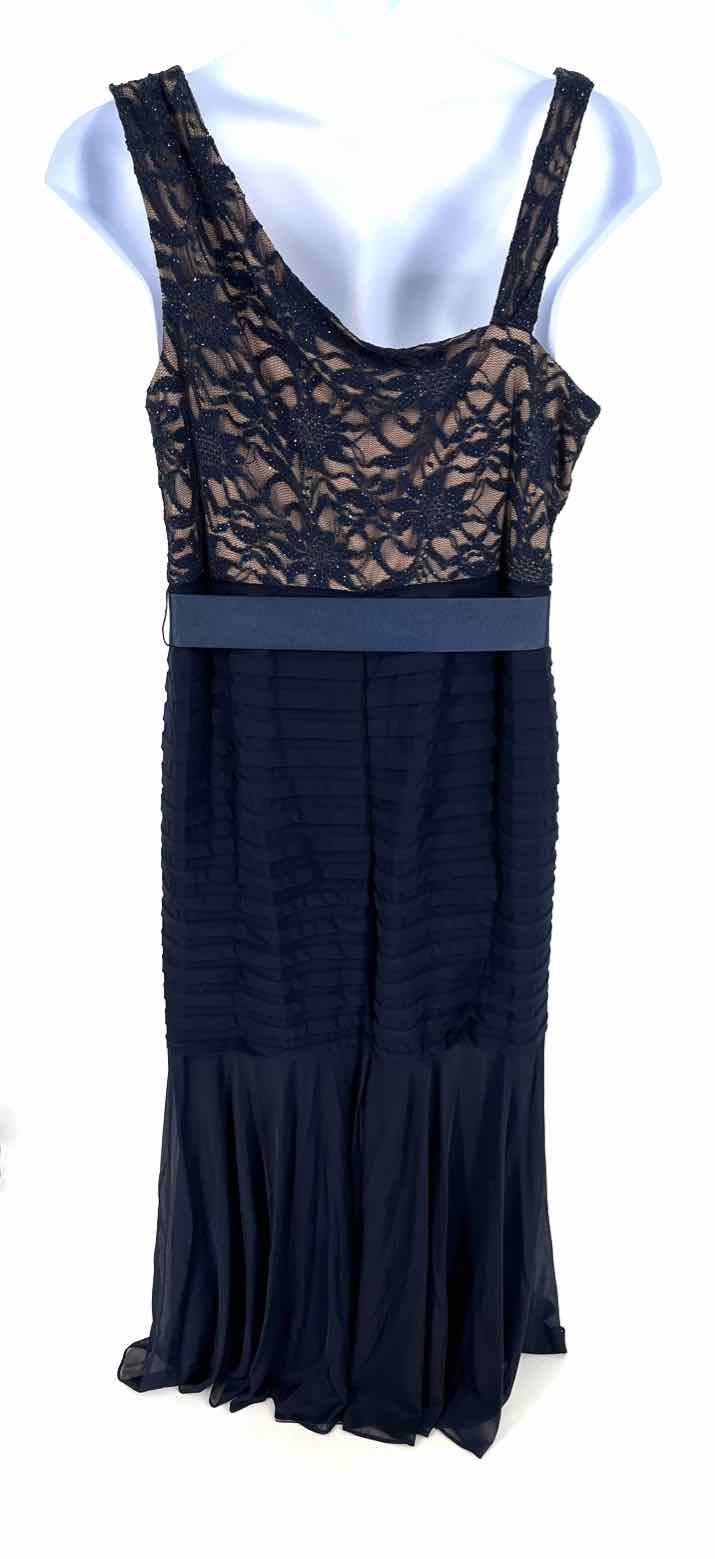 Size 18 R&M RICHARDS Navy Chiffon Lace Dress