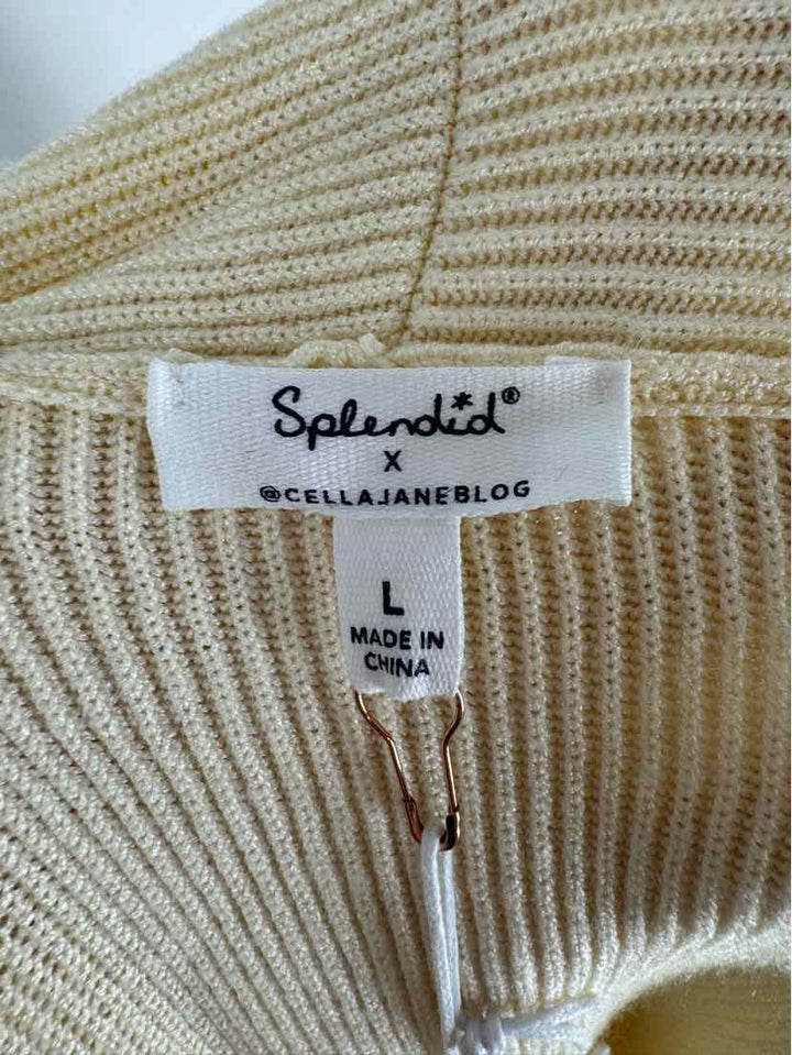 Size L Splendid Yellow Knit Cardigan