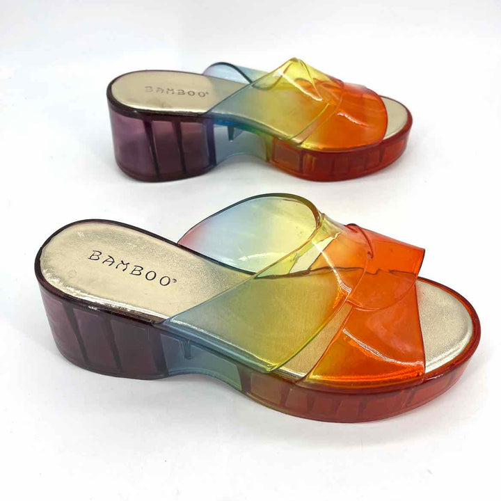 Shoe Size 6 BAMBOO Multi-Color Sandals