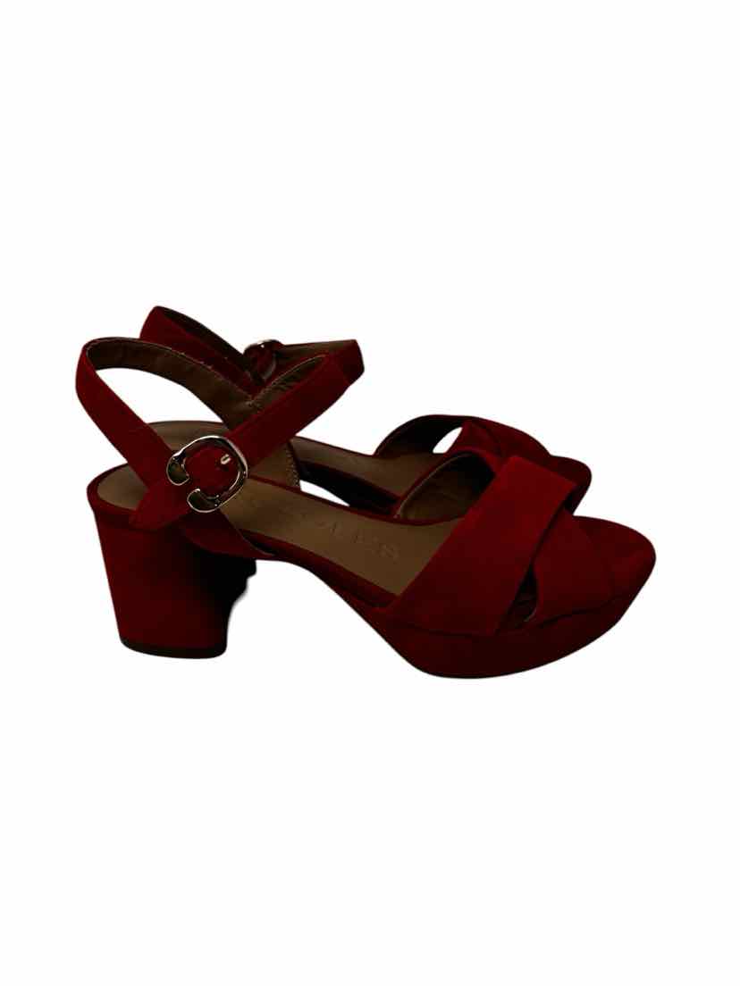 Shoe Size 6.5 AEROSOLES Red Suede Sandals