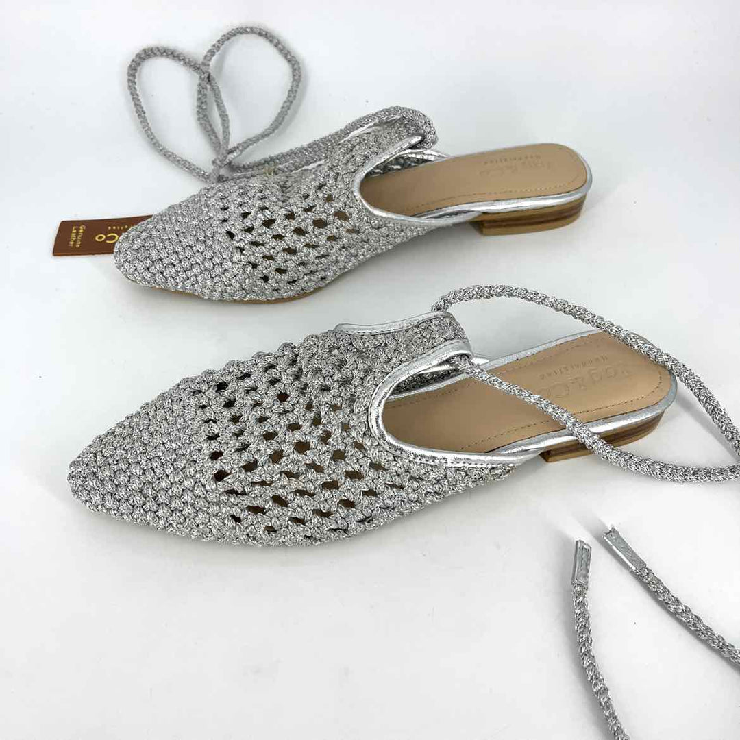 Shoe Size 10 Target Silver Flats