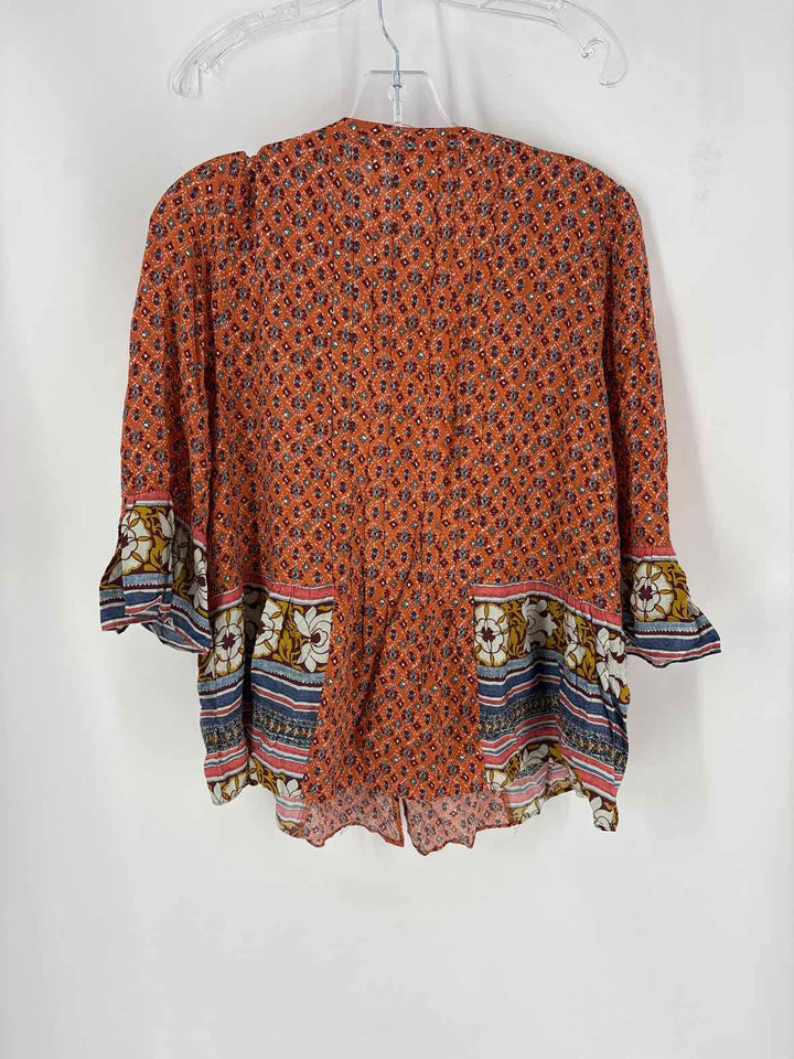 Size 6 MAEVE ORANGE PRINT Shirt