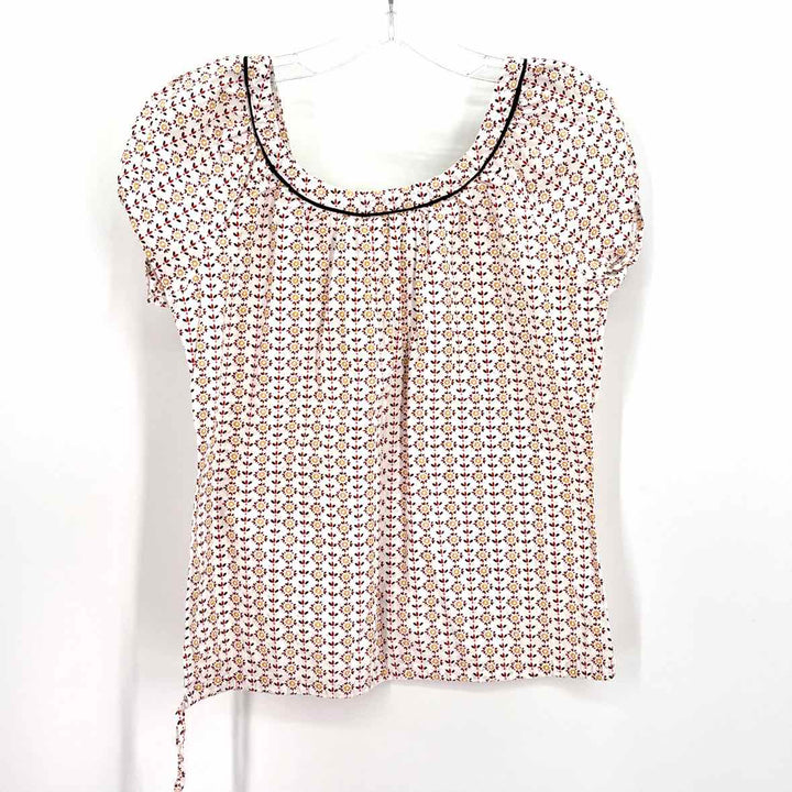 Size S Roxy White Print Shirt