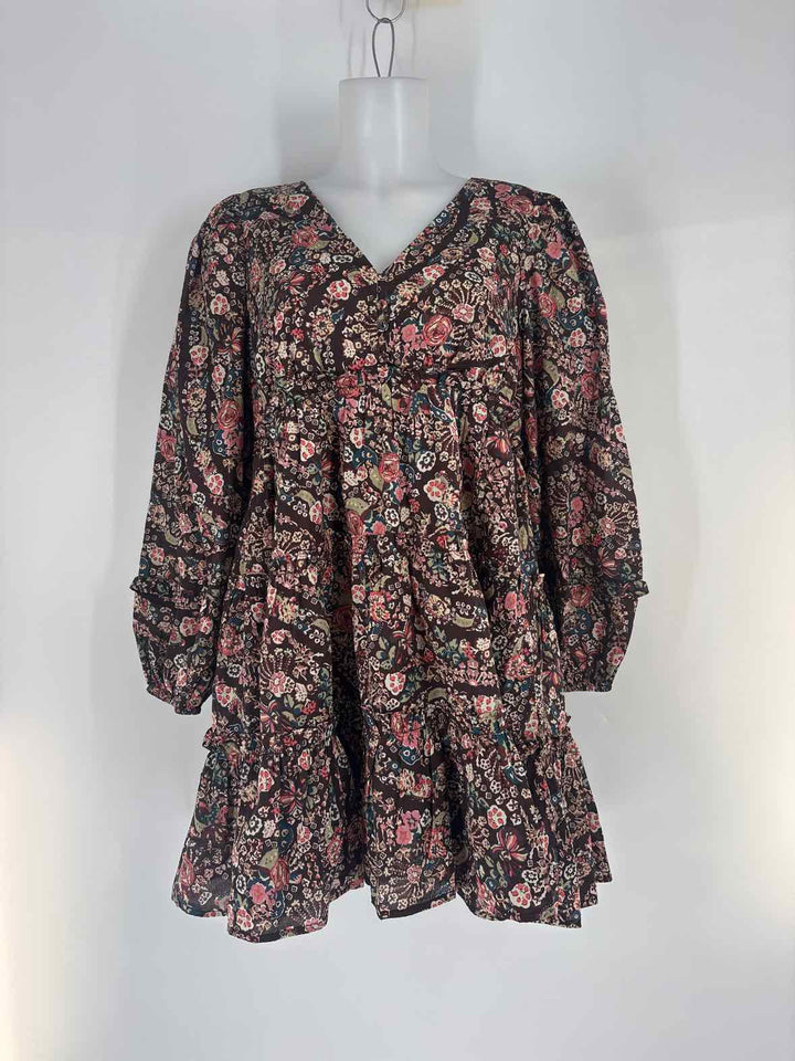 Size XS CLEOBELLA Brown Print Dress