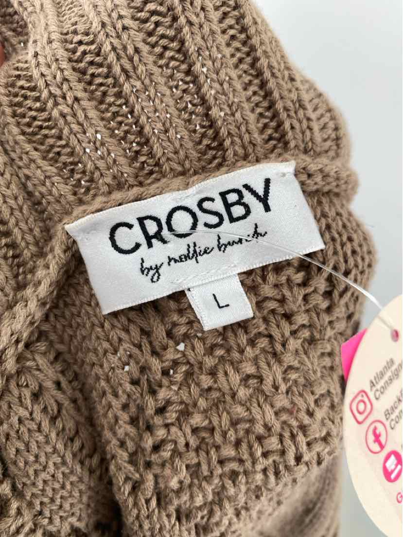 Size L CROSBY Brown Knit Sweater