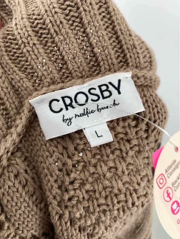 Size L CROSBY Brown Knit Sweater