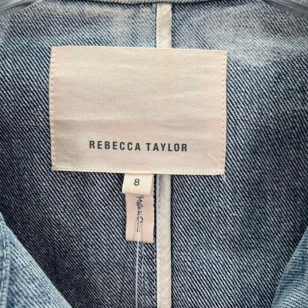 Size 8 REBECCA TAYLOR Light Blue Denim Jacket