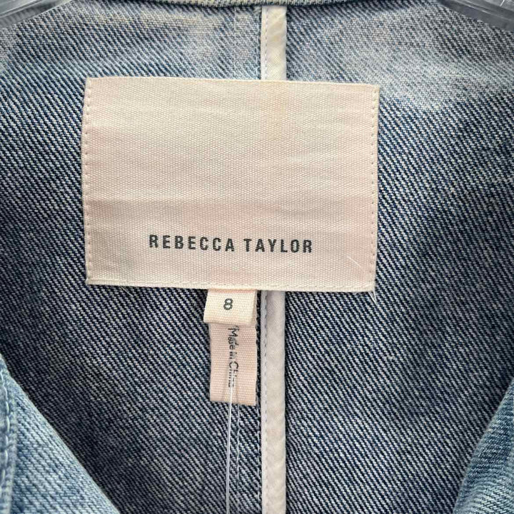 Size 8 REBECCA TAYLOR Light Blue Denim Jacket
