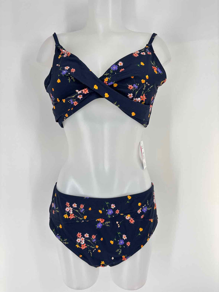 Size XL CUPSHE Navy Print Swimsuit