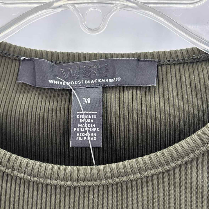 Size M White House Black Market Forest Green Shirt