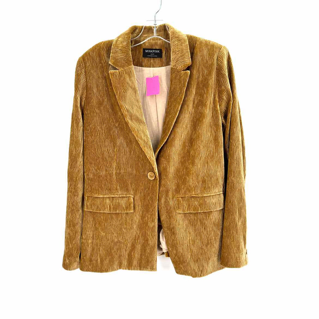 Size M MINK PINK Gold Velvet Jacket