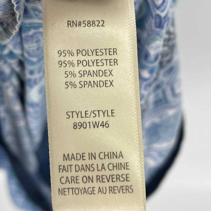 Size M MAX STUDIO Blue Print Dress
