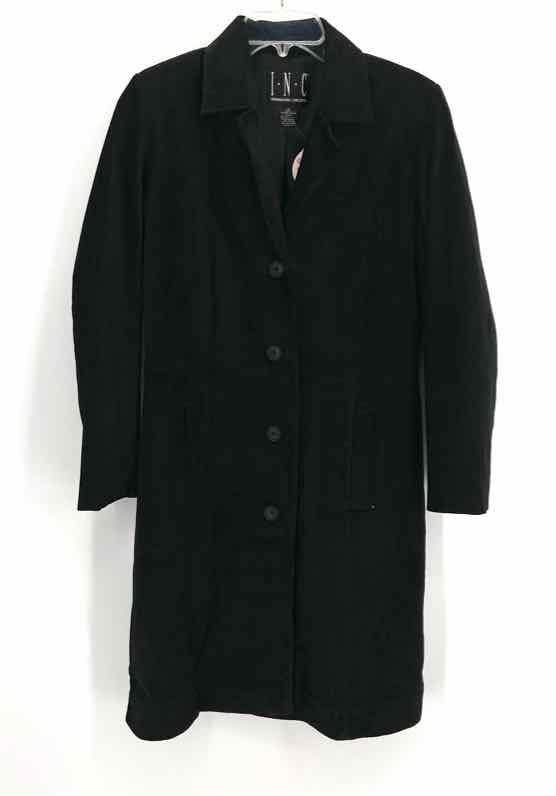 Size S INC Black Suede Coat