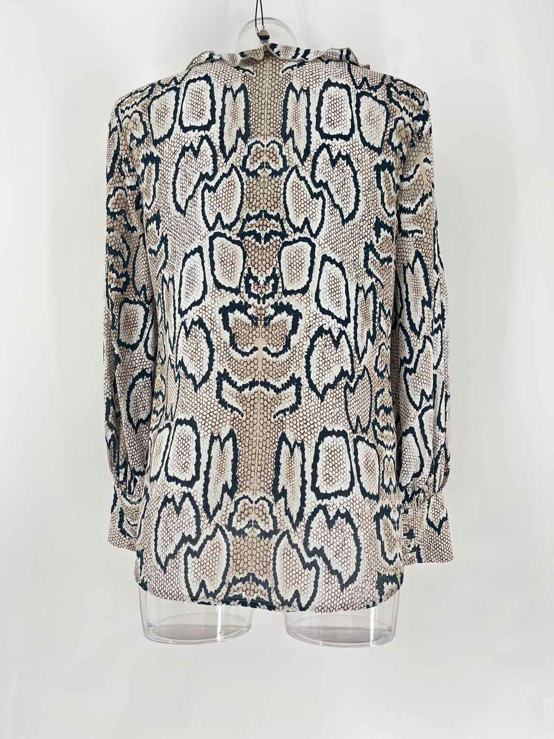 Size M CABI Beige Print Shirt