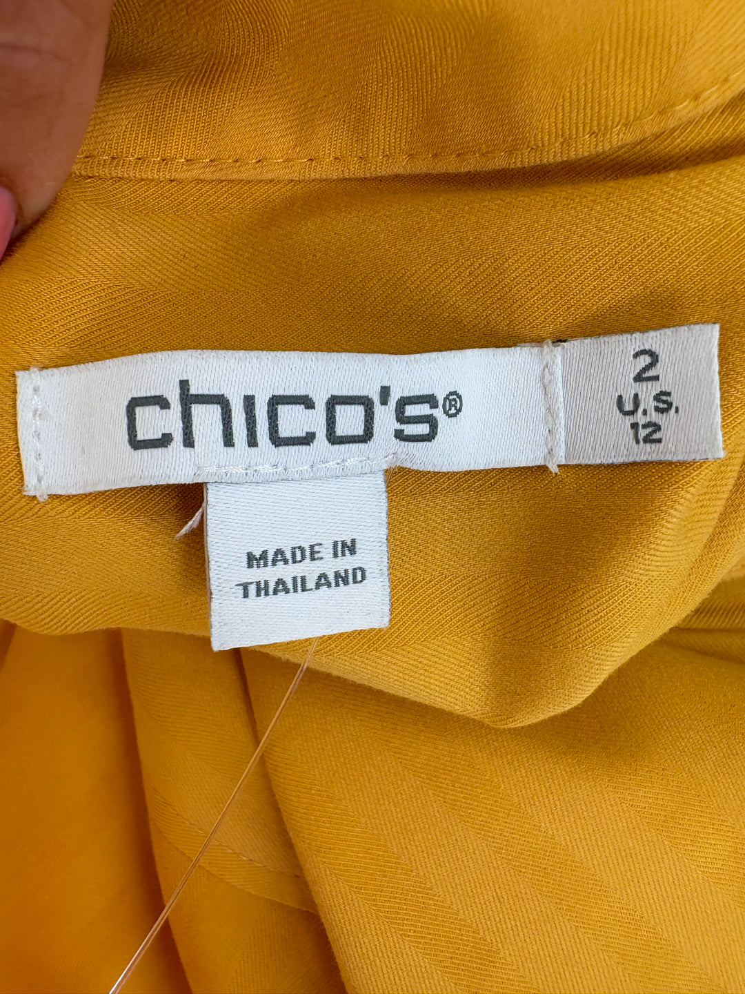 Size L Chico's Mustard Cotton Shirt