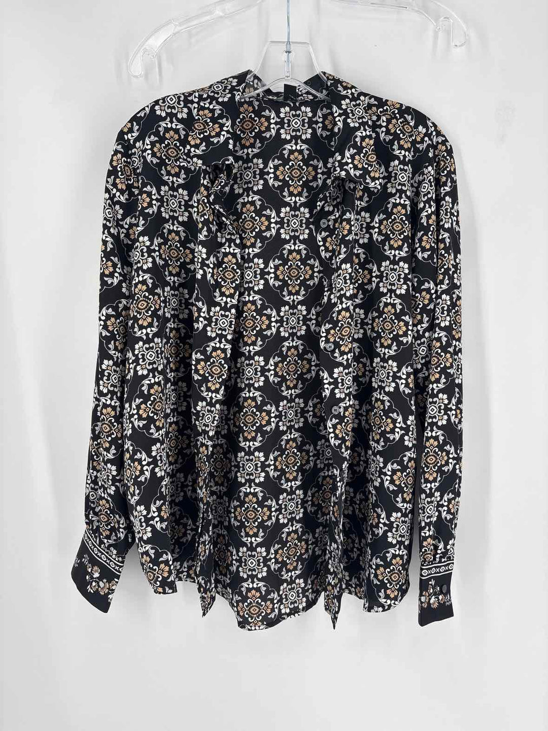 Size M Ann Taylor Black Print Shirt