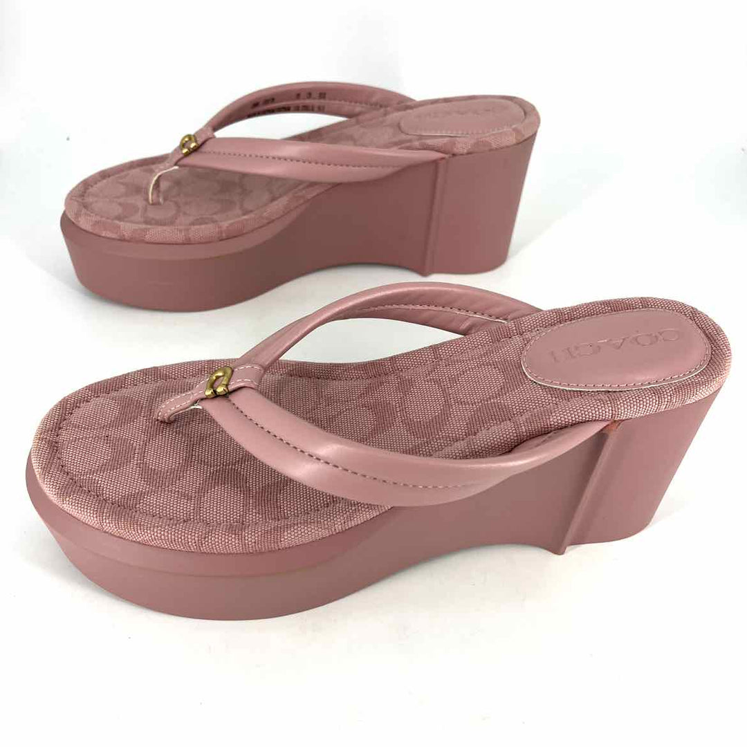 Shoe Size 11 Coach Mauve Canvas Sandals