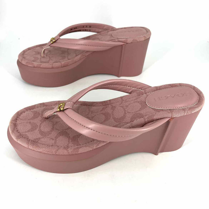 Shoe Size 11 Coach Mauve Canvas Sandals