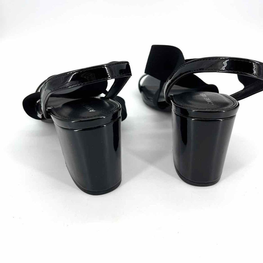 Shoe Size 10 Anne Klein Black Patent Sandals