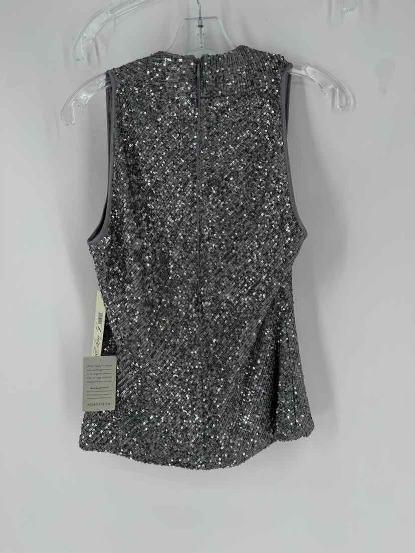 Size 10 ELIZA J Silver Shirt