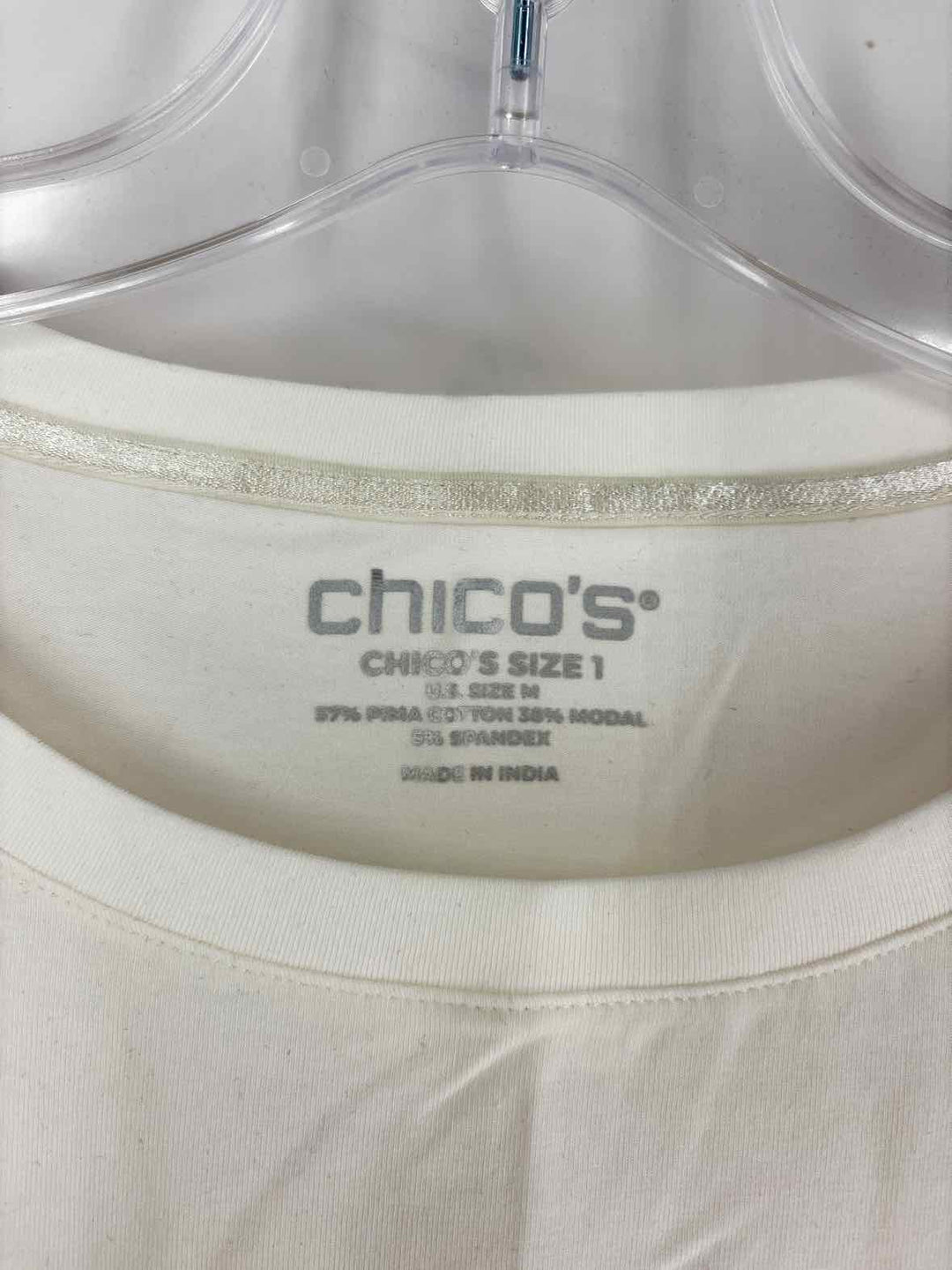 Size M Chico's Ivory Shirt