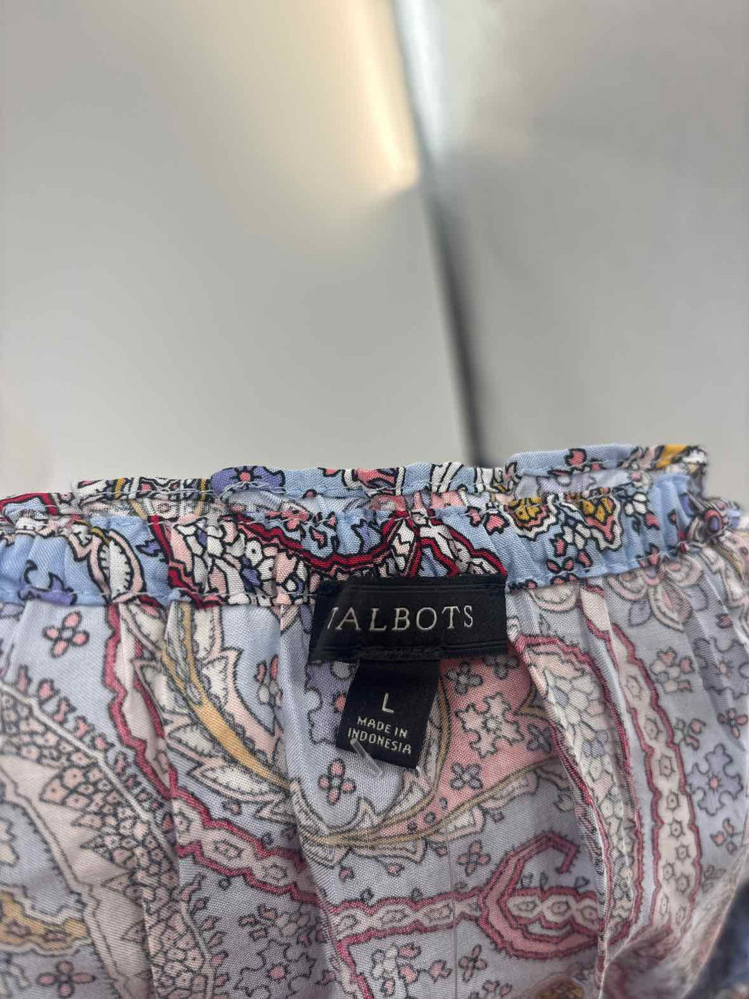 Size L Talbots Blue Print Shirt