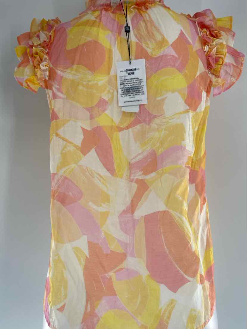 Size S Yellow Print Shirt
