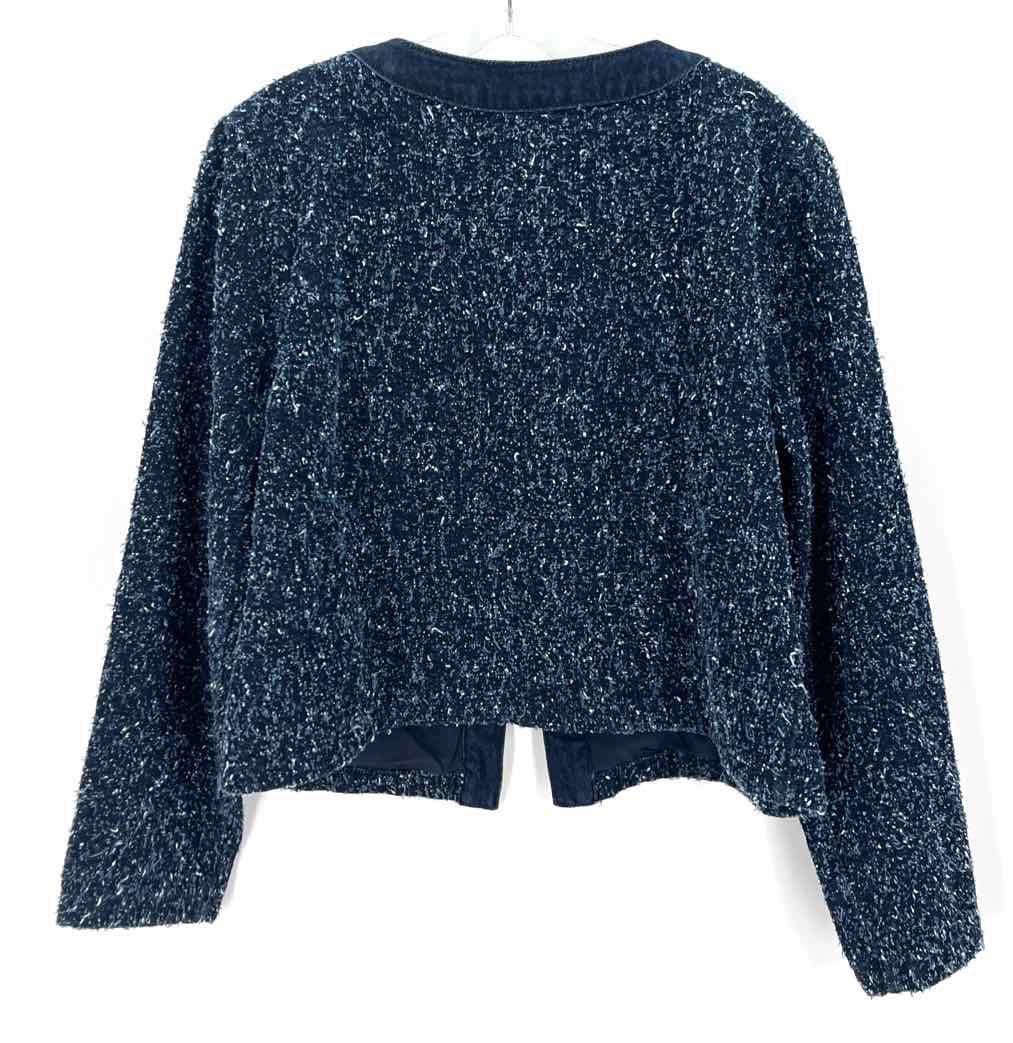 Size XL ON 34TH Navy Denim Tweed Jacket