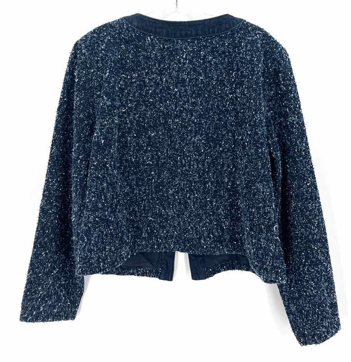 Size XL ON 34TH Navy Denim Tweed Jacket