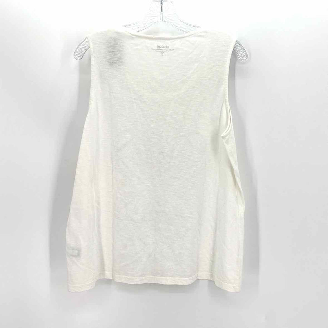 Size 2 Chico's White Sequined Shirt