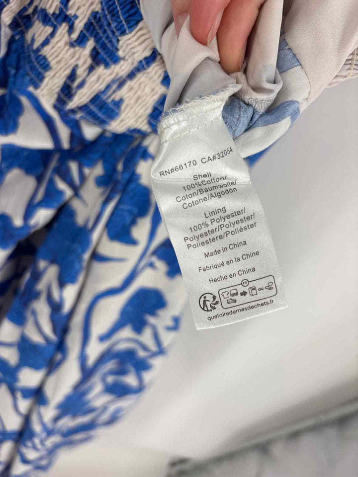 Size L HUTCH Blue Print Dress