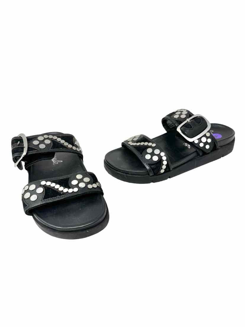 Shoe Size 8 FREE PEOPLE Black Leather Sandals