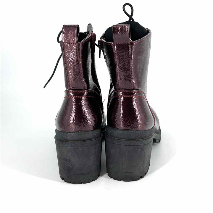 Shoe Size 7.5 ROUGE Burgundy PATENT Boots