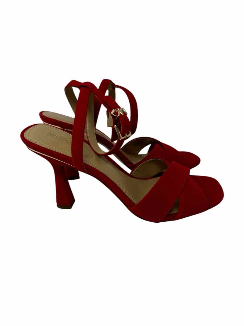 Shoe Size 10 Michael Kors Red Suede Pumps