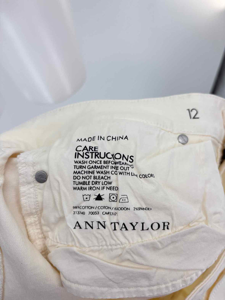 Size 12 Ann Taylor Cream Pants