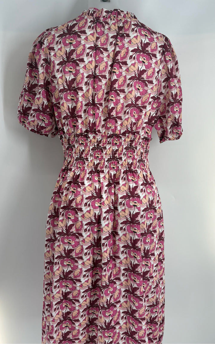 Size L J Crew PINK PRINT Dress