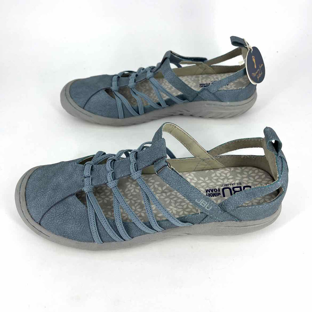 Shoe Size 8.5 JBU Blue Faux Leather Sandals